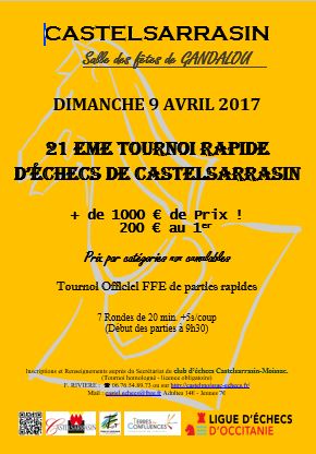 21ème tournoi rapide de Castelsarrasin
